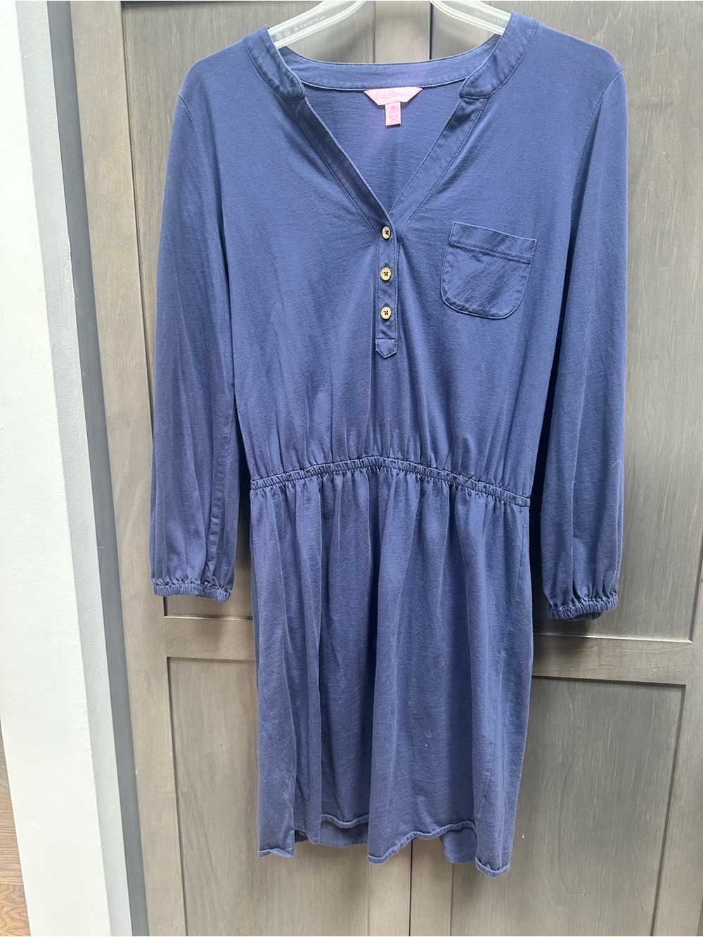 Lilly Pulitzer size M Navy Blue Long Sleeve  Dress